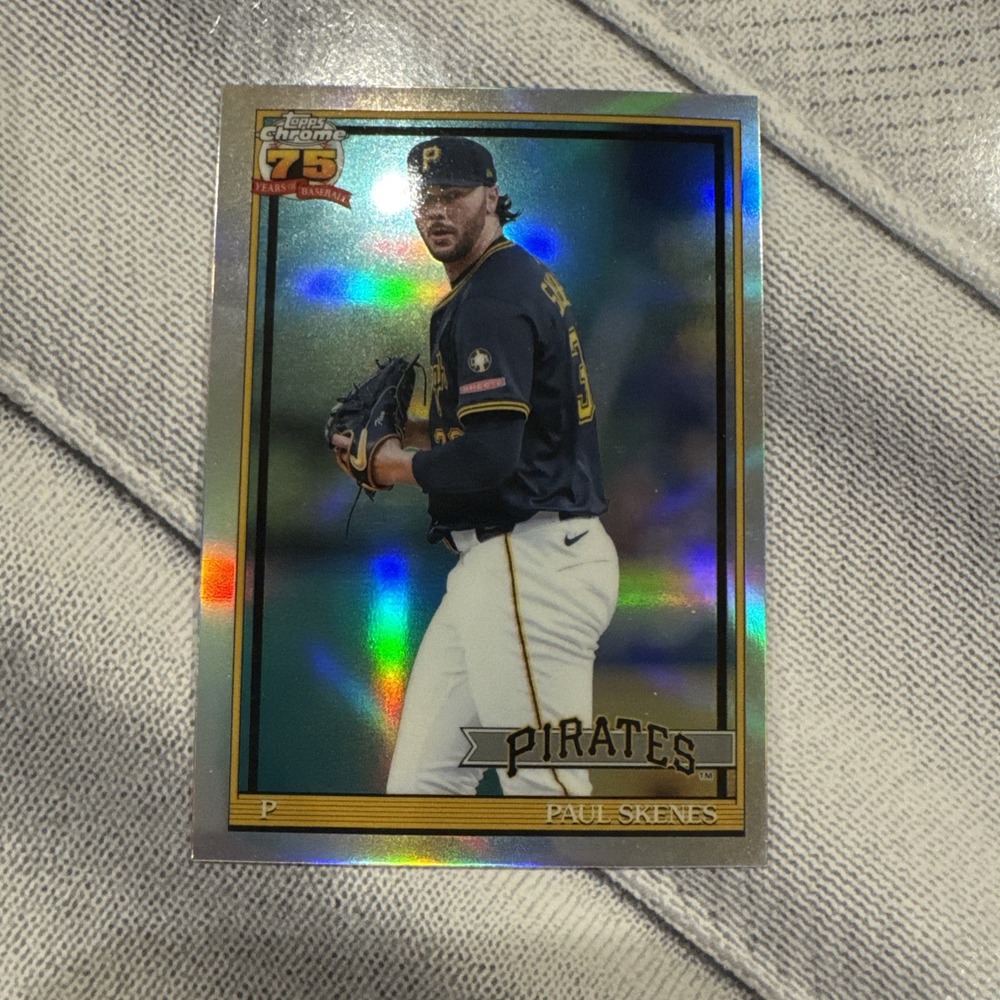 Topps Chrome Paul Skenes 75th Refractor #91CB-15 Pirates Baseball Card